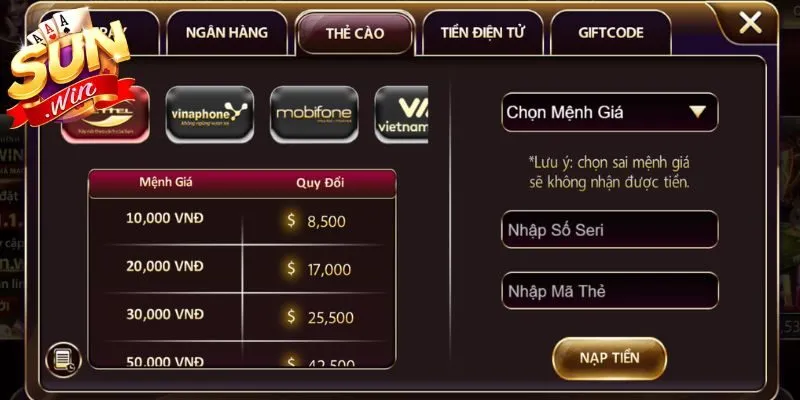 Nạp Tiền Sunwin Siêu Tốc An Toàn Cho Mọi Hội Viên Mới 12 Sunwin Truy cập đúng đường liên kết để nạp tiền Sunwin an toàn