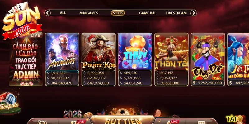 Nhiều game slot hay để lựa chọn