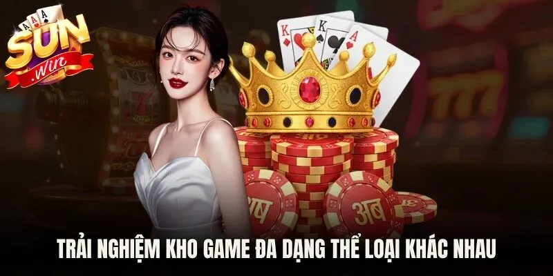 Trải nghiệm kho game đa dạng thể loại khác nhau